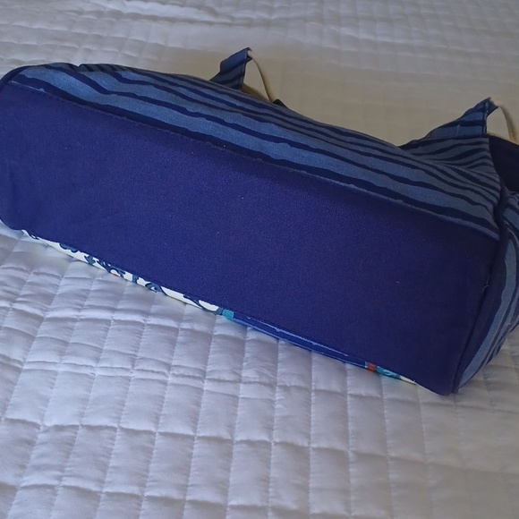 Paul Brent Canvas Beach Tote Bag / Purse With Beaded Starfish - Picture 10 of 16